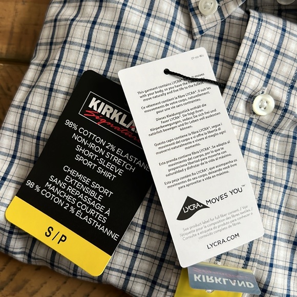 NWT - Kirkland Signature Short Sleeve Button Down Sport Shirts - Picture 6 of 6